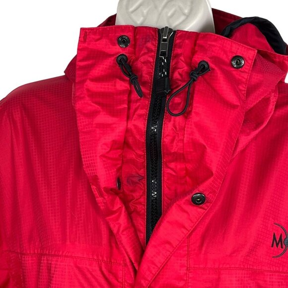 Moonstone Goretex Jacket Rain Coat Small Red Hood Nylon Shell Ripstop Gorpcore - Picture 9 of 16